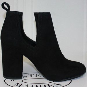 Steve Madden Nayna Cut Out Ankle Booties Black Size 6.5